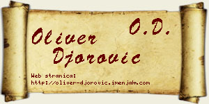 Oliver Đorović vizit kartica
